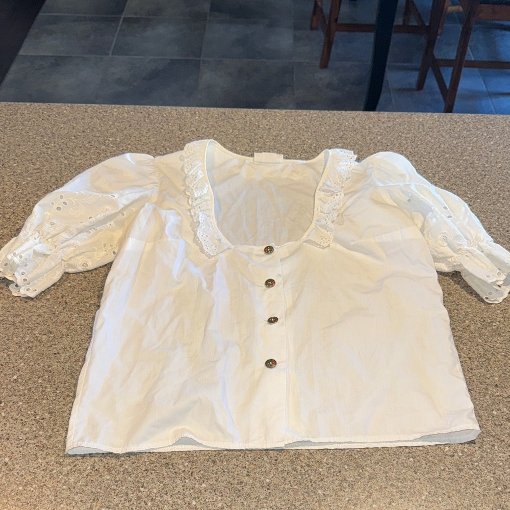 Vintage Ernst Licht dirndl top shirt